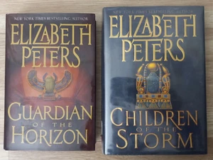2x Elizabeth Peters Books Guardian of the Horizon Children of the Storm First Ed - Picture 1 of 12