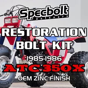 Honda 350X 1985-1986 Restoration Bolt Kit - Engine, Body, Frame, Forks Fasteners - Picture 1 of 3