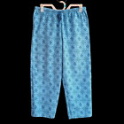 Women's PJ Pajama Pants Sleepwear Blue Size L