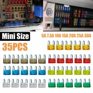 35Pcs Mixed 5A-30A Car Fuse Micro Blade Fuses Replacement Fuses Assortment Kit - Picture 1 of 16