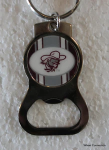 Eastern Kentucky University Flat Bottle Opener Key Ring Lic College Football - Picture 1 of 4