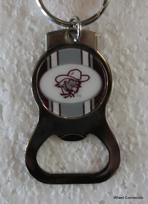 Eastern Kentucky University Flat Bottle Opener Key Ring Lic College Football - Image 1 of 4