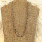 Vintage Sarah Coventry Link Chain Necklace Silver Tone Metal Adjustable 5100
