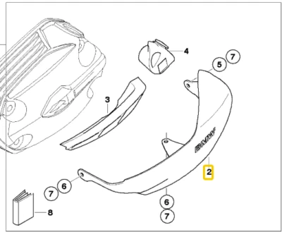 BMW R1200GS R 1200 GS 2004 protezione cilindri sinistro Cylinder Guard Aluminium - Immagine 1 di 2