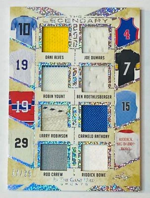 2022 Leaf ITG Alves Dumars Yount Roethlisberger Robinson Anthony Carew Bowe /25 - Image 1 of 2