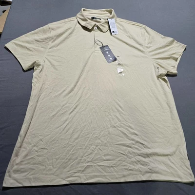 Polo Alfani Para Hombre AlfaTech Elastizado Sólido Elástico Marrón Arroz Cuello 2XL Foto 1 de 4