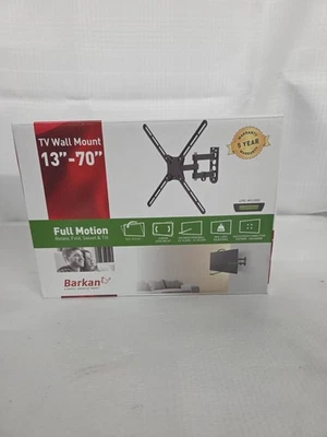 Suporte de parede Barkan 13-70 polegadas Full Motion TV, suporta 80 lb preto - Imagem 1 de 2