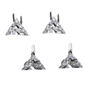 Shoe Charms Set of 4 Crystal Decorative Shoe Buckles Elegant Wedding Shoe Clips - Picture 1 of 8