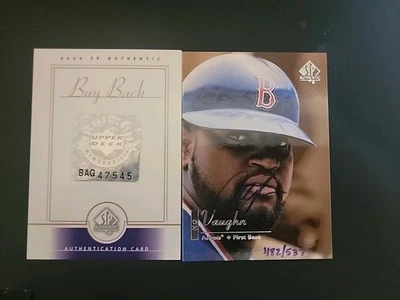 2000 SP Authentic Buybacks autograph Mo Vaughn Boston Red Sox - Image 1 of 2