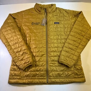 Patagonia Men's Nano Puff Full Zip Lightweight Jacket Buckwheat Gold XXL Logo - Picture 1 of 15