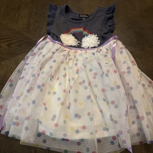 Lilt Maroon Rainbow Tulle Dress Toddler Girls size 2T NWOT - Picture 1 of 7