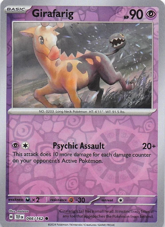 Girafarig SV05: Temporal Forces 066/162- NM - Reverse Holo - Image 1 of 2