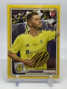 Walker Zimmerman 2020 Bowman Soccer MLS #82 Yellow Parallel 13/75 Nashville SC - Picture 1 of 3