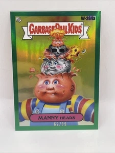 2024 Topps Chrome Garbage Pail Kids Manny Heads 45/99 Green WATN #W-284a SP - Bild 1 von 2