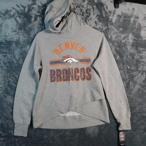 NFL Juniors collection Denver Broncos Cross Hem pullover Hoodie 11/13 NWT - Picture 1 of 12