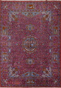 Pink Floral Traditional 9x13 ft Area Rug Living Room Rug