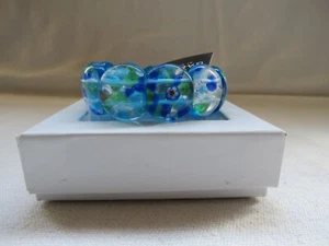 Murano Glass Blue Tutti- Frutti Bracelet / Lot 22 - Picture 1 of 3