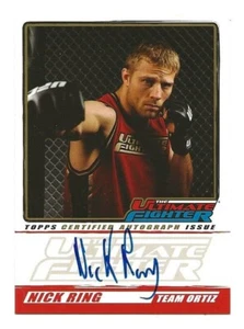 2010 Topps UFC NICK RING The Ultimate Fighter handsignierte Karte #TUFNR - Bild 1 von 1