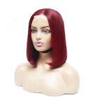 Short Straight Lace Closure Pixie Bob Cut Blunt Front  Human Hair Wig For Women