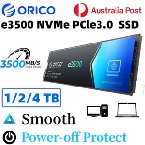 ORICO M.2 SSD 1 2 4TB NVMe PCle3.0 Gen3x4 3500M Internal Solid State Drive PC - Picture 1 of 21
