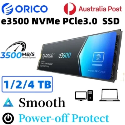 ORICO M.2 SSD 1 2 4TB NVMe PCle3.0 Gen3x4 3500M Internal Solid State Drive PC - Image 1 of 4