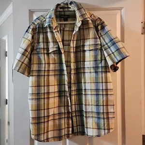 Eddie Bauer Shirt Legend Wash Classic Fit Men's Plaid Button Down Size Large - Picture 1 of 4