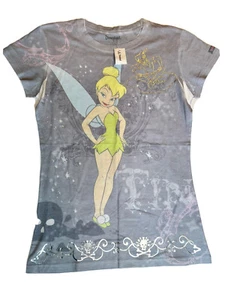 Disneyland Resort Tinker Bell & Foil Outline Peter Pan Women's Shirt NWT Size L - Picture 1 of 6