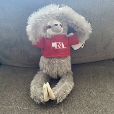 Nebraska State Huskers Rally Sloth Monkey Forever collectibles 20” Plush Doll