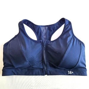 Yvette Sports Bra Women’s Blue Racerback Mesh Padded Bra Athletic, Size 4XL - Picture 1 of 7