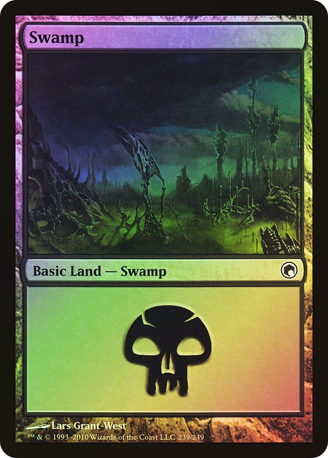 MTG FOIL Swamp 239  - Scars of Mirrodin #239 - Image 1 of 1