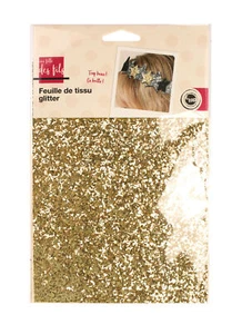 Fabric Offcut Glittery A5 Glitter Golden - Bild 1 von 2