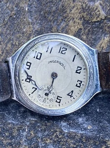 Antique Ingersoll Mens Wrist Watch Made In USA For Parts Or Repair - Picture 1 of 6