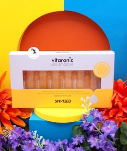 SNP PREP Vitaronic SOS Ampoule 7 VIALS 0.05 fl oz / 1.5 ml Each NEW K-Beauty - Picture 1 of 8