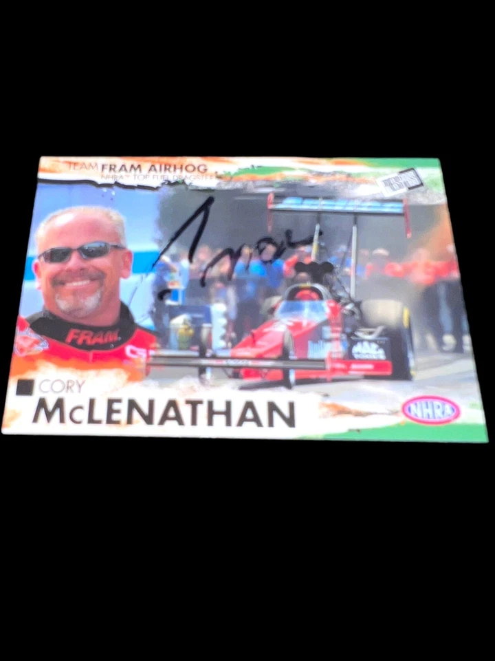 Cory McClenathan MAC TOOLS TOP FUEL 2005 PRESS PASS #8 signed  NHRA card RARE - Image 1 of 1