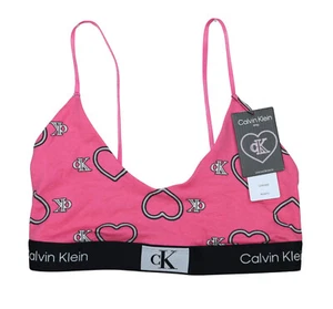 Calvin Klein Valentine Hearts Wire-Free Unlined Logo Unpadded Womens Bra NWT - Picture 1 of 2