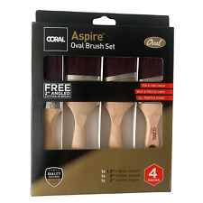 Coral Aspire Oval Paint Brush Set 4PC