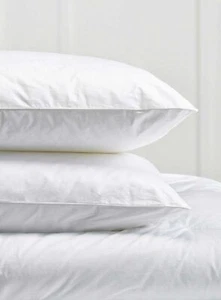Highliving® Feather Goose Down Pillows Luxury Pair 100% Hotel Quality and Cotton - Picture 1 of 5
