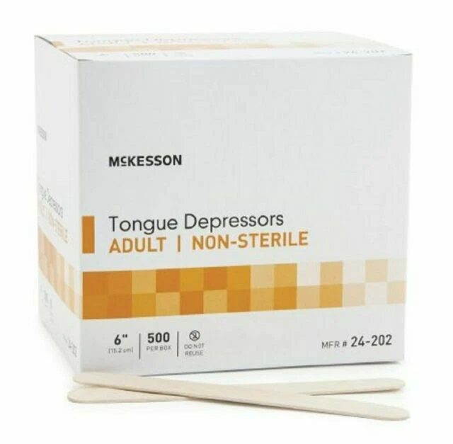 McKesson 24202 6 inch Tongue Depressor - 500 Count