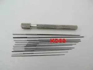 Assortment SET of 12 watchmakers cutting broaches ø 0.60 to 2.00mm for watches - Picture 1 of 2