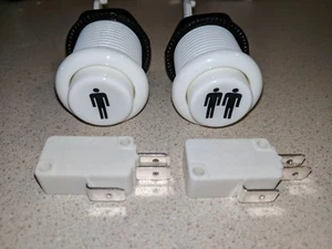 Set of 1 & 2 Player Happ arcade buttons w/.250 E-switch 50G force microswitch - Picture 1 of 1