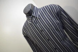 Faconnable France Dress Shirt Striped Long Sleeve Button Up Mens Size Large - Picture 1 of 9