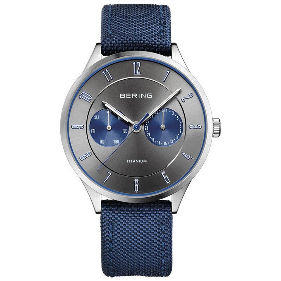 BERING 11539-873 Titanium Men`s Watch 39mm 5atm