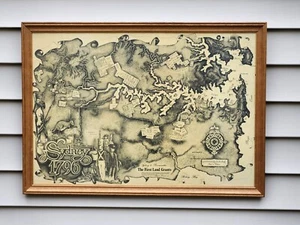 Sydney To Parramatta Framed Map First Land Grants 1978 Bryan Thomas 19 x 26.5 - Picture 1 of 24