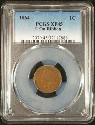 1864 L Indian Head Cent PCGS XF45 2079.45/37117888 Exquisite Coin Rare - Image 1 of 4
