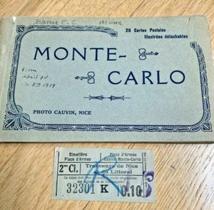 1919 MONTE-CARLO 20 POSTCARD SET, from Nice, France - Picture 1 of 12