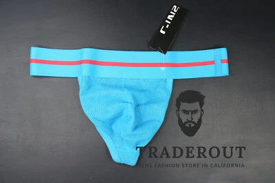 C-IN2 men Brinley blue Scrimmage cotton G-string Thong underwear size M L - Image 1 of 4