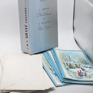 W.T. Grant Weihnachten Weihnachtskarten unbenutzt mit Karton & Umschlägen 10 Stück - Bild 1 von 7