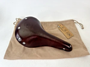 Buck & Wing braun Leder Fahrrad Fahrrad Sattel Sitz - Bild 1 von 15