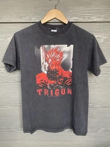 Vintage Y2K 2005 Trigun T Shirt Vash The Stampede Anime Black Graphic Tee Size M - Picture 1 of 8