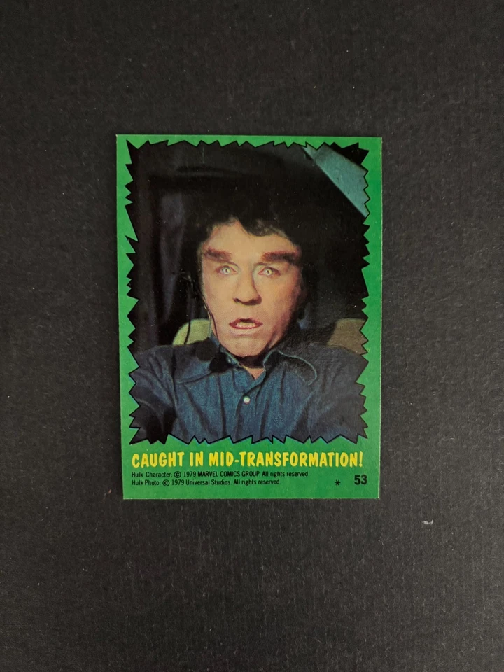 Topps Incredible Hulk #53 1979 atrapado en la transformación media Foto 1 de 1